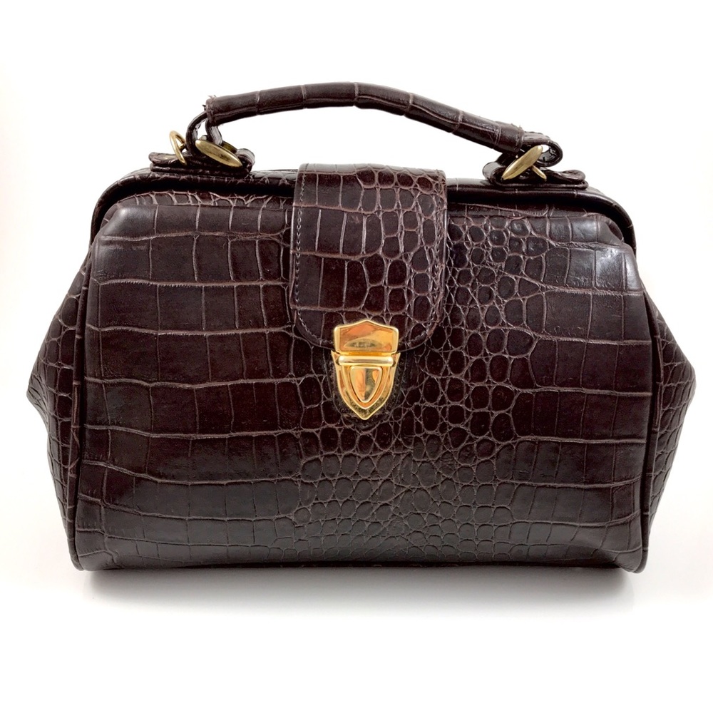 ❌SOLD❌ crocodile faux leather doctor satchel - Picture 8 of 8